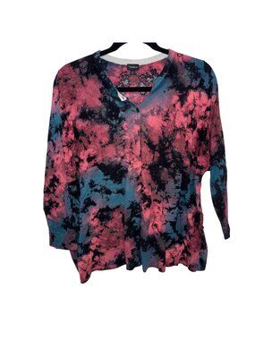 Torrid Tie-Dye Cardigan Sweater Womens Size 5 Multicolor Long Sleeve Button-Up